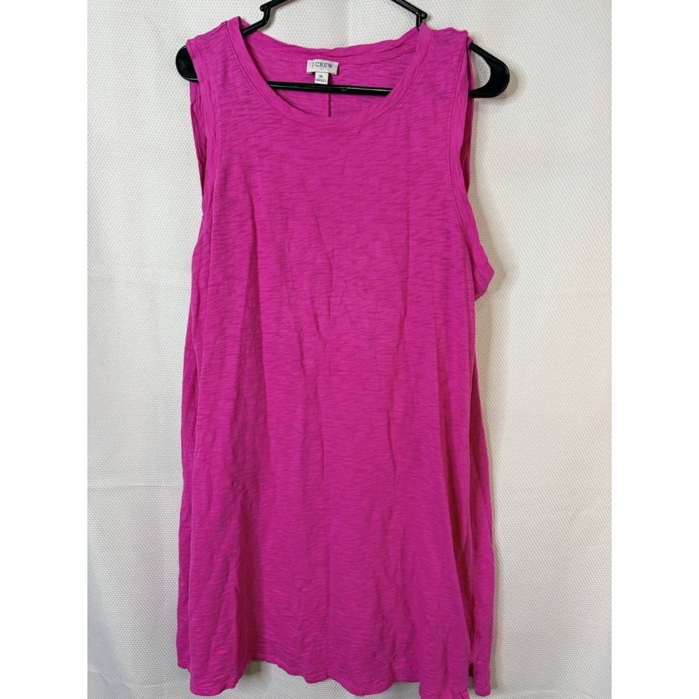 J. Crew Women's Hot Pink Burnout Tank Dress Sz XL